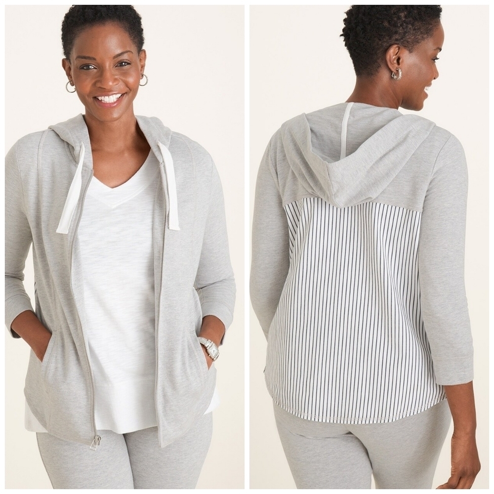 NEW Chico's Zenergy woven back jacket size 16